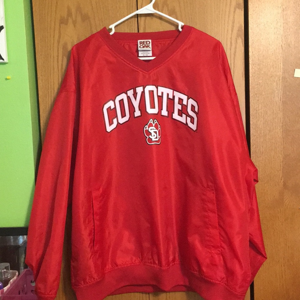 Red University of South Dakota wind breaker